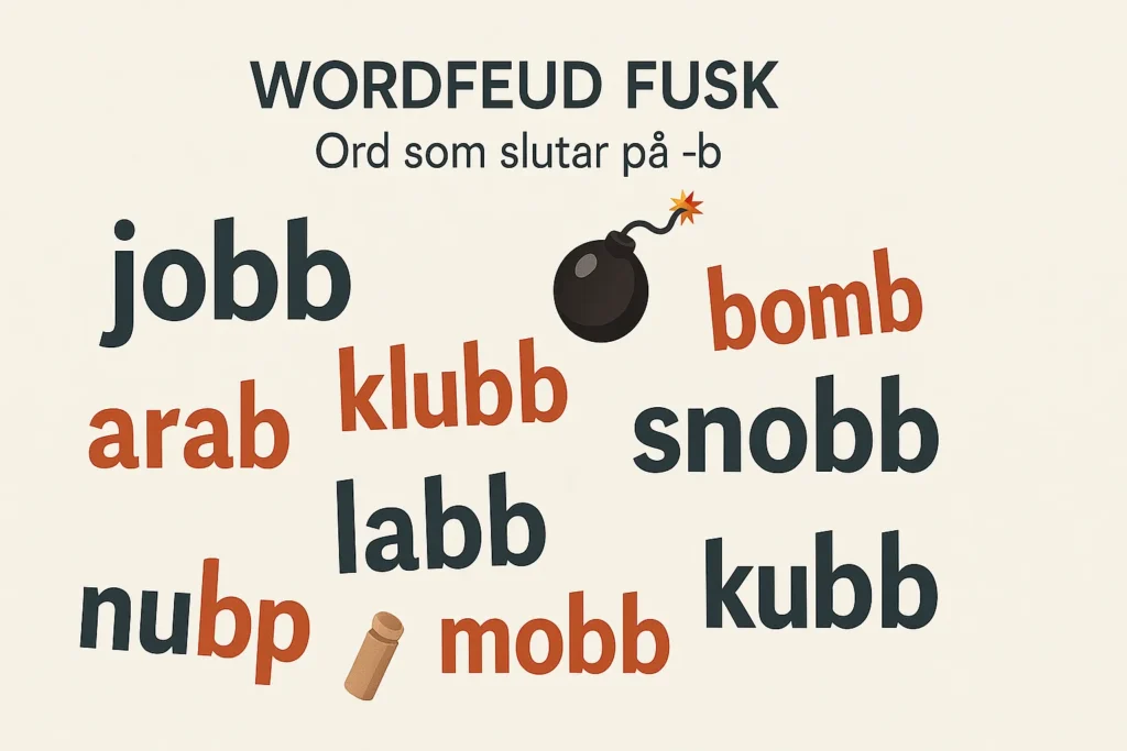 Ord som slutar på -b
